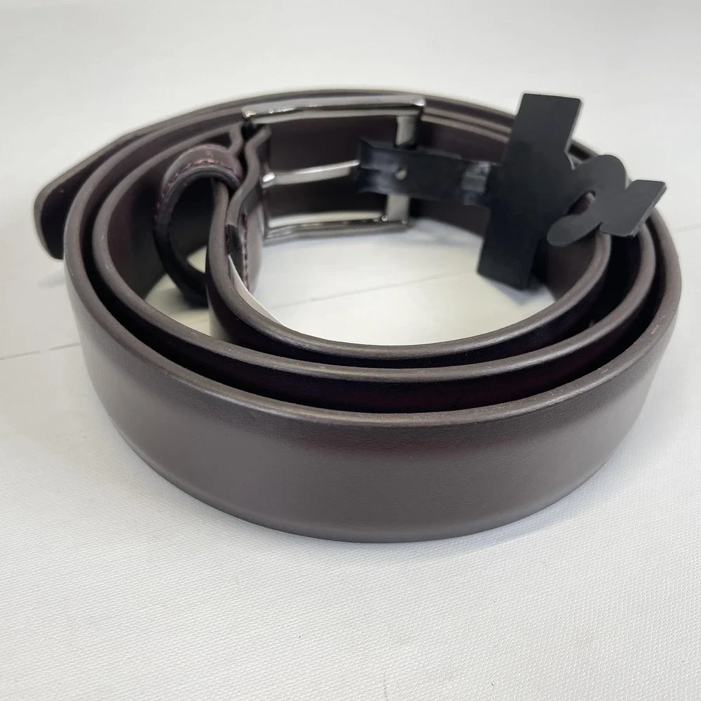 Florsheim Belt Mens Size 44 Brown Leather Dress Silver Buckle Business Classic
